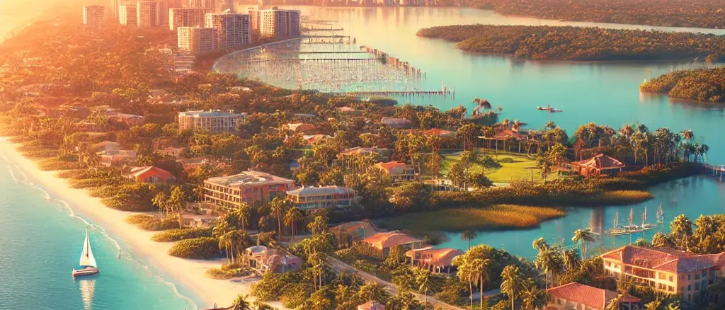 image representing Sarasota County, Florida, focusing on residential properties and small commercial buildings